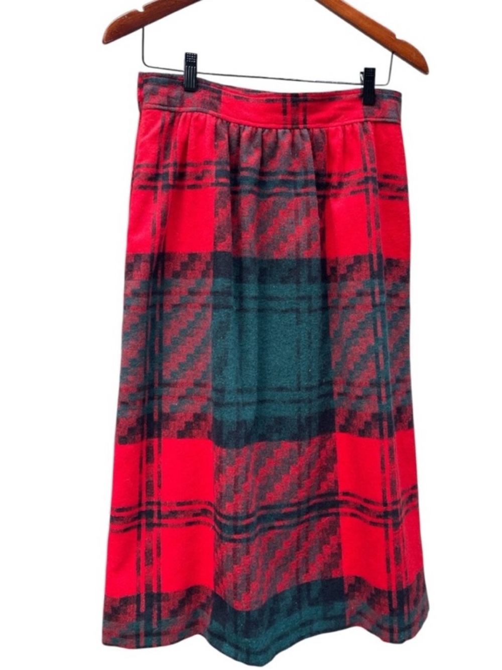 Cabin Cozy Tartan Plaid Midi Skirt Wool Blend A-Line Winter 6–8 - Picture 3 of 8